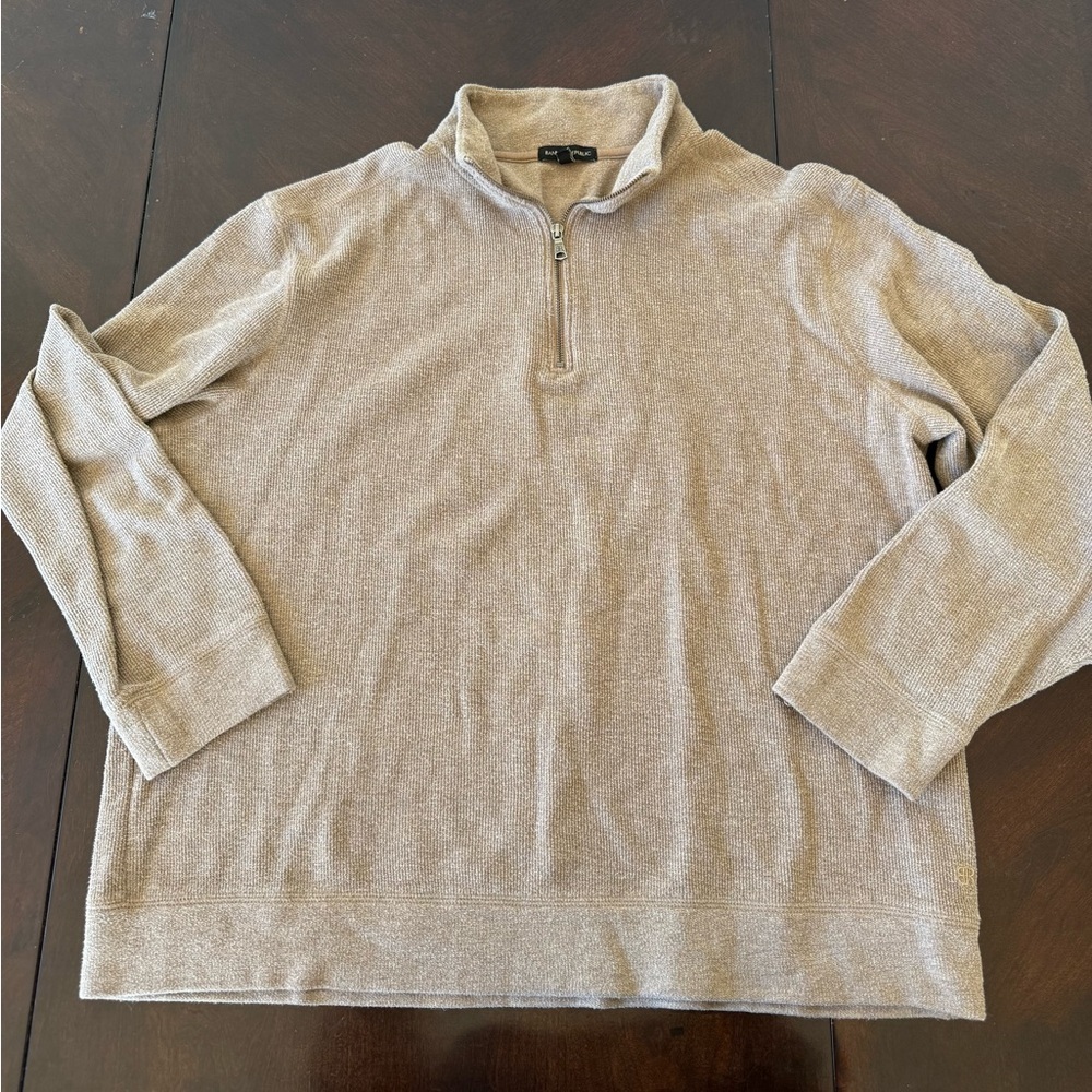 Banana Republic Men's Tan Half-Zip Sweater